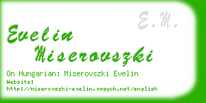 evelin miserovszki business card